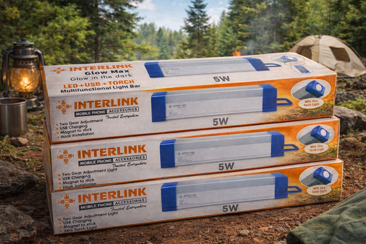 Interlink Glow LED Emergency Light Rechargeable USB